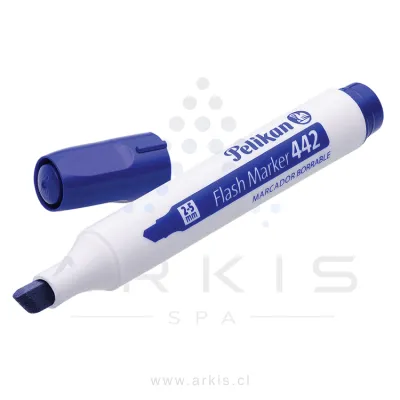 Plumón Pizarra Pelikan 442 Punta Biselada Azul
