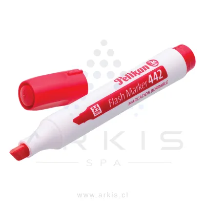 Plumón Pizarra Pelikan 442 Punta Biselada Rojo