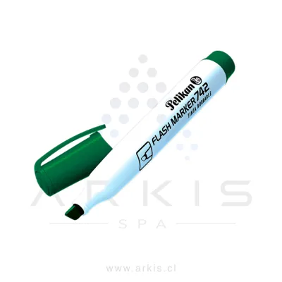 Plumón Pizarra Pelikan 742 Punta Biselada Verde