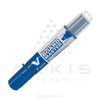 Plumón Pizarra Pilot Vboard Punta Biselada Recargable Azul