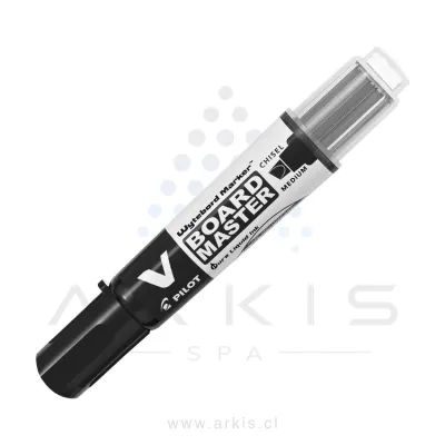 Plumón Pizarra Pilot Vboard Punta Biselada Recargable Negro