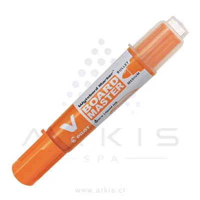 Plumón Pizarra Pilot Vboard Recargable con Cartucho Naranja