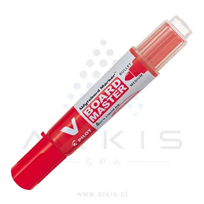 Plumón Pizarra Pilot Vboard Recargable con Cartucho Rojo