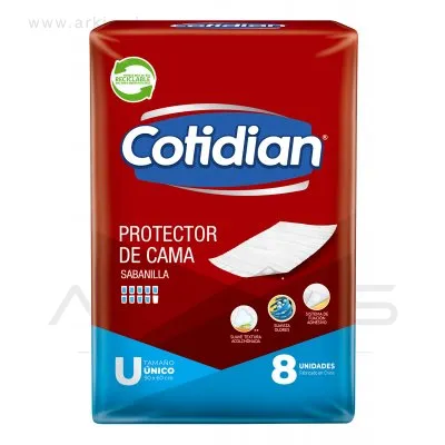 Protector de Cama Sabanilla Cotidian 60 x 90 cm 8 Unidades