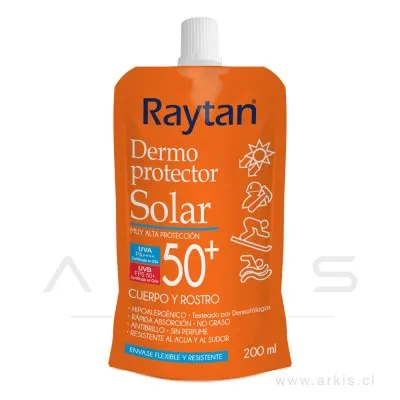 Protector Solar Raytan Doypack 50+ Crema 200 ml