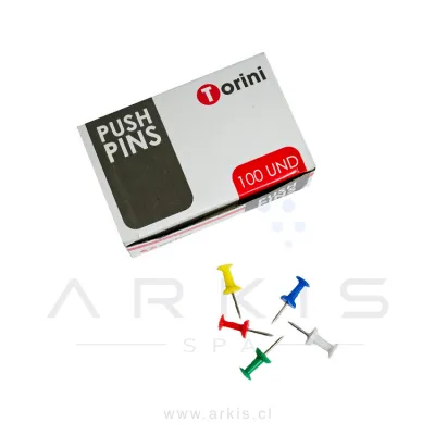 Push-Pins Torini Colores Surtidos 100 Unidades