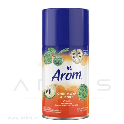 Repuesto Desodorante Ambiental Arom Automático Chirimoya Alegre 250 ml