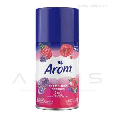 Repuesto Desodorante Ambiental Arom Automático Frambuesa Berries 250 ml