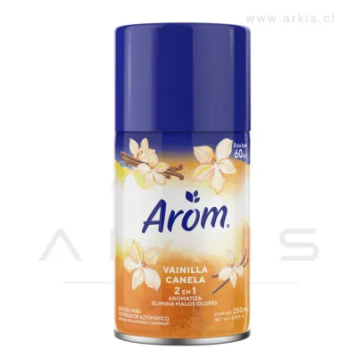 Repuesto Desodorante Ambiental Arom Automático Vainilla Canela 250 ml