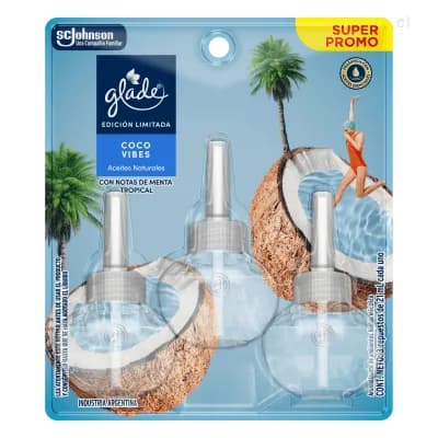 Repuesto Desodorante Ambiental Glade Aceites Naturales Coco Vibes 21 ml