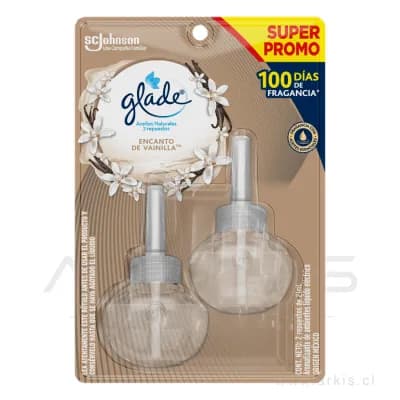 Repuesto Desodorante Ambiental glade Aceites Naturales Encanto de Vainilla 2 Unidades