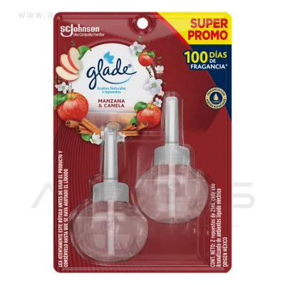 Repuesto Desodorante Ambiental glade Aceites Naturales Manzana Canela 2 Unidades