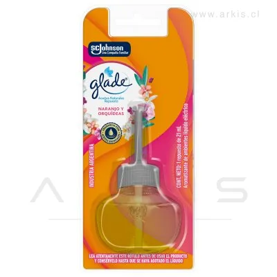 Repuesto Desodorante Ambiental Glade Aceites Naturales Naranjo y Orquídeas 21 ml