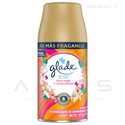 Repuesto Desodorante Ambiental Glade Automático Naranjo y Orquídeas 270 ml