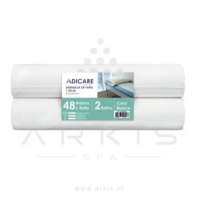 Sabanilla Adicare 2 Rollos 50 cm x 48 m Blanco
