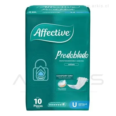 Sabanilla Affective Predoblado Talla Única 10 Unidades