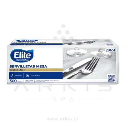 Servilleta Mesa Elite Excellence 33x33 cm 500 Unidades