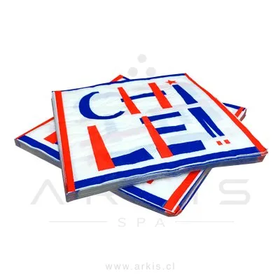 Servilleta Mesa Fiestamania Fechas Patrias Viva Chile 33x33 cm 20 Unidades