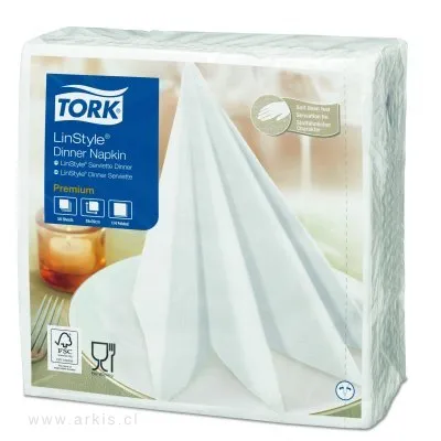 Servilleta Mesa Tork LinStyle Premium Hoja Simple 39x39 cm 50 Unidades