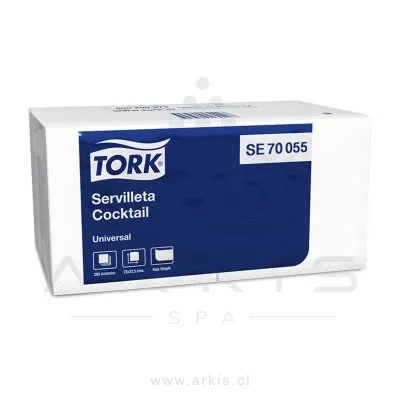 Servilletas Cocktail Tork Universal Hoja Simple 23x22.5 cm 200 Unidades