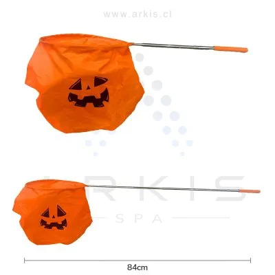Stick Retráctil Feco Halloween Bolsa Calabaza 84 cm Naranja