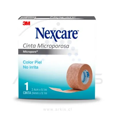 Tela Adhesiva 3M Nexcare Microporosa 2.4 cm x 9.1 m