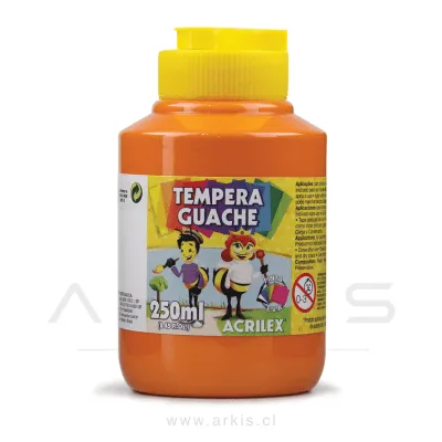 Témpera Acrilex 250 ml Naranjo