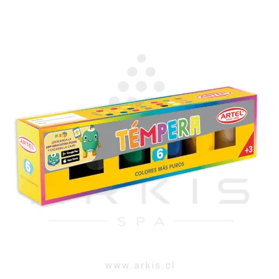 Témpera Artel 15 ml 6 Colores