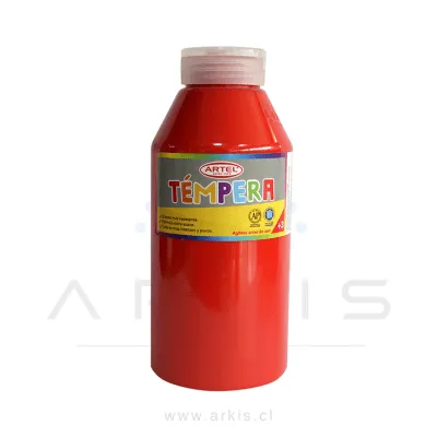 Témpera Artel 500 cc Rojo Bermellón