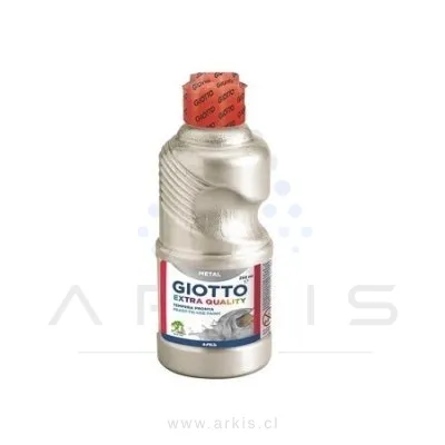 Témpera Giotto Metal Plata 250 ml