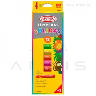 Témpera Sólida Artel 12 Unidades