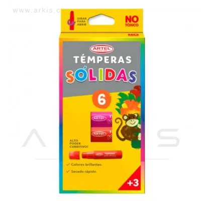 Témpera Sólida Artel 6 Unidades