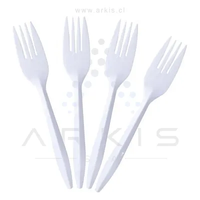 Tenedor Feco Plástico Blanco 100 Unidades