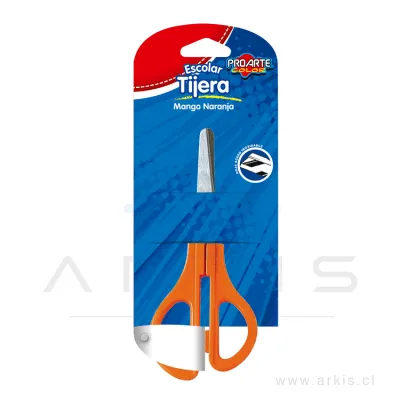 Tijera Escolar Proarte 4" Hoja de Acero Inoxidable Naranjo
