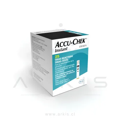 Tiras Reactivas Accu Chek Instant 25 Unidades