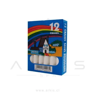 Tiza Blanca Chalk Latina Caja de 12 Unidades