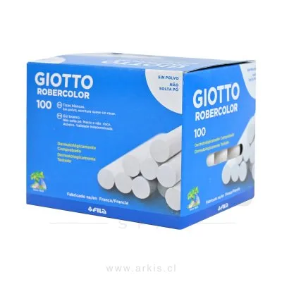 Tiza Blanca Giotto Robercolor 100 Unidades