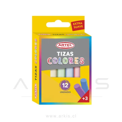 Tizas Artel 12 Colores
