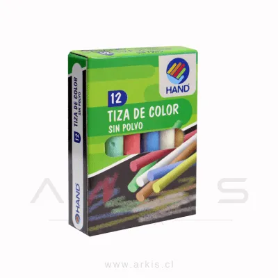 Tizas de Color Hand Sin Polvo 12 Unidades