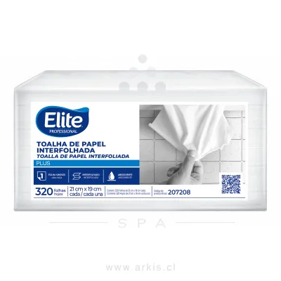 Toalla de Papel Elite Plus Interfoliada Hoja Simple 21x19 cm