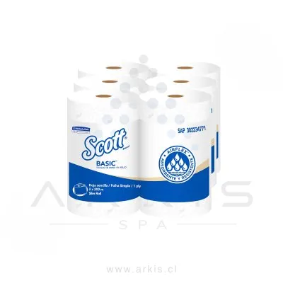 Toalla de Papel Scott 6 Rollos 200 m Hoja Simple