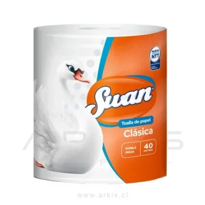 Toalla de Papel Swan Clásica 1 Rollo 40 m Doble Hoja