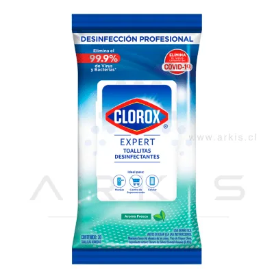 Toallas Desinfectantes Clorox Expert Fresh Flowpack de 30 Unidades