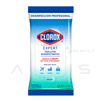 Toallitas Desinfectantes Clorox Expert 15 Unidades