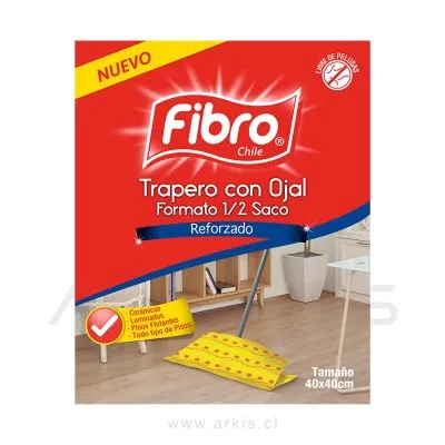 Trapero Fibro con Ojal Absorbente Celulosa 40x40 CM