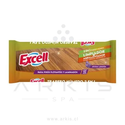 Trapero Húmedo Excell 2 en 1 Lavanda 10 Unidades