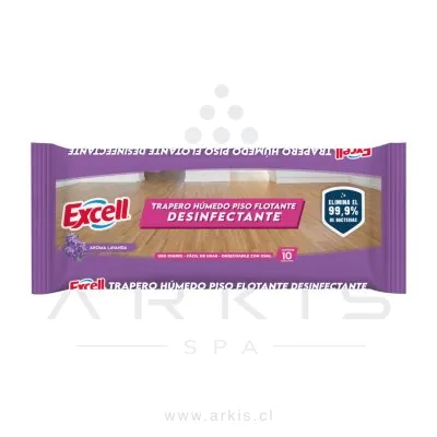 Trapero Húmedo Excell para Piso Flotante Lavanda 40x60 cm 10 Unidades
