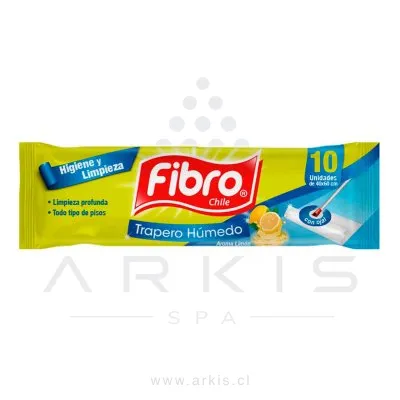 Trapero Húmedo Fibro Limón 40x60 cm 10 Unidades
