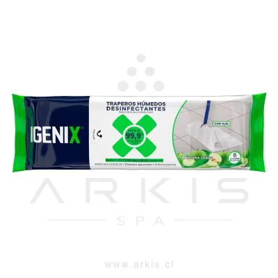 Trapero Húmedo Igenix Pisos Multiusos Manzana Verde 8 Unidades
