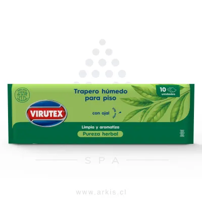 Trapero Húmedo Virutex Pureza Herbal 40x60 cm 10 Unidades